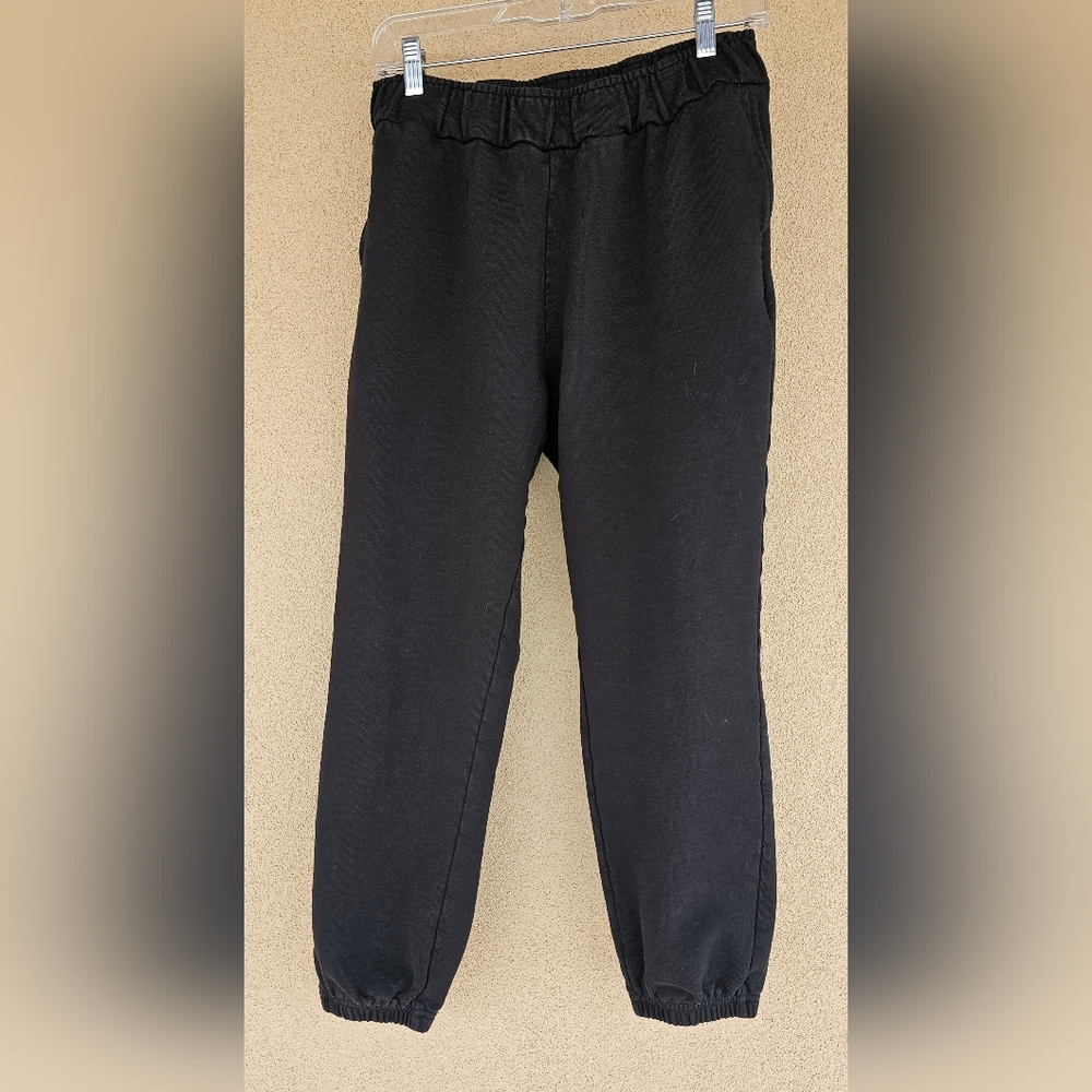 PACT Organic 100% Cotton Fleece Black Sweatpants Sz M